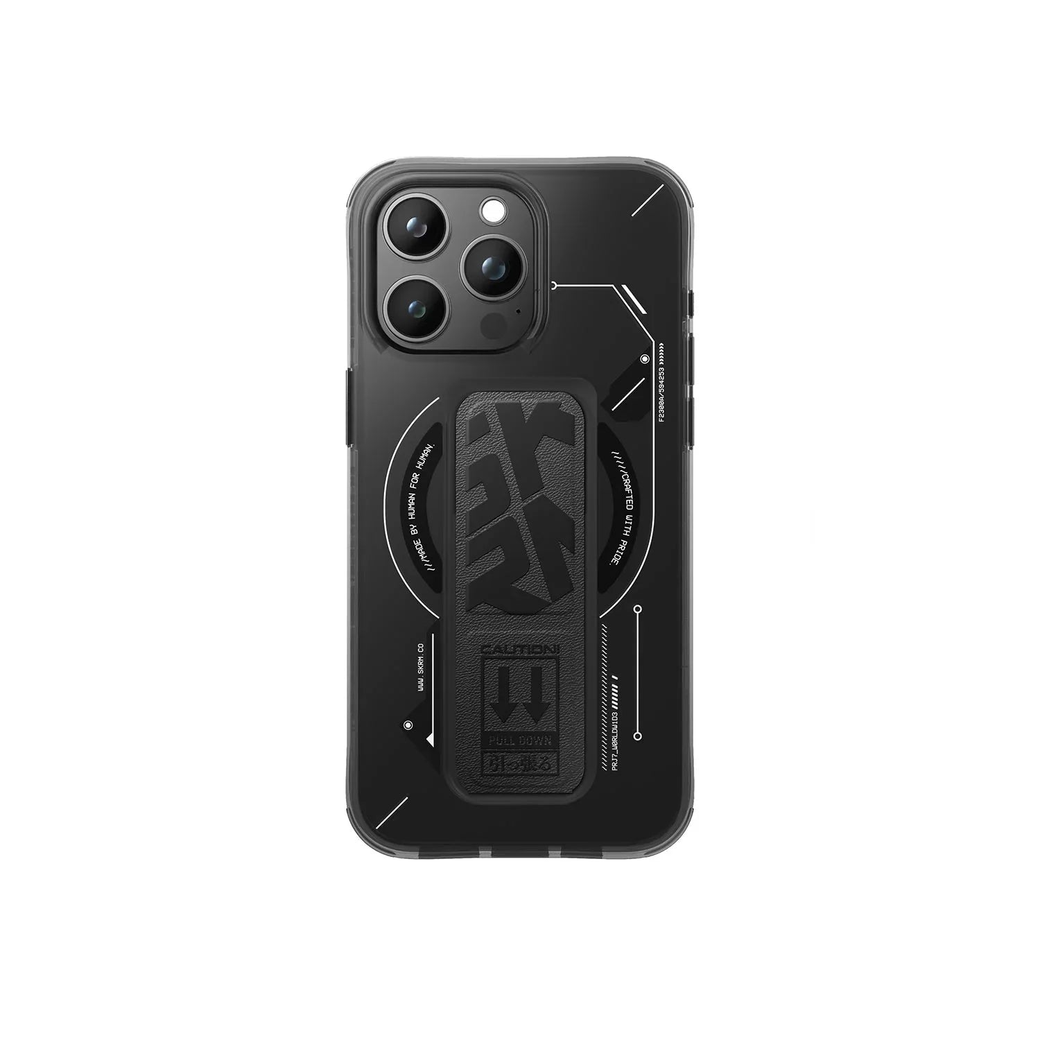 Skinarma iPhone 15 Pro Helio Magsafe Grip-Stand Cover - Black - Tashqila Skinarma iPhone 15 Pro Helio Magsafe Grip-Stand Cover - Black - Tashqila